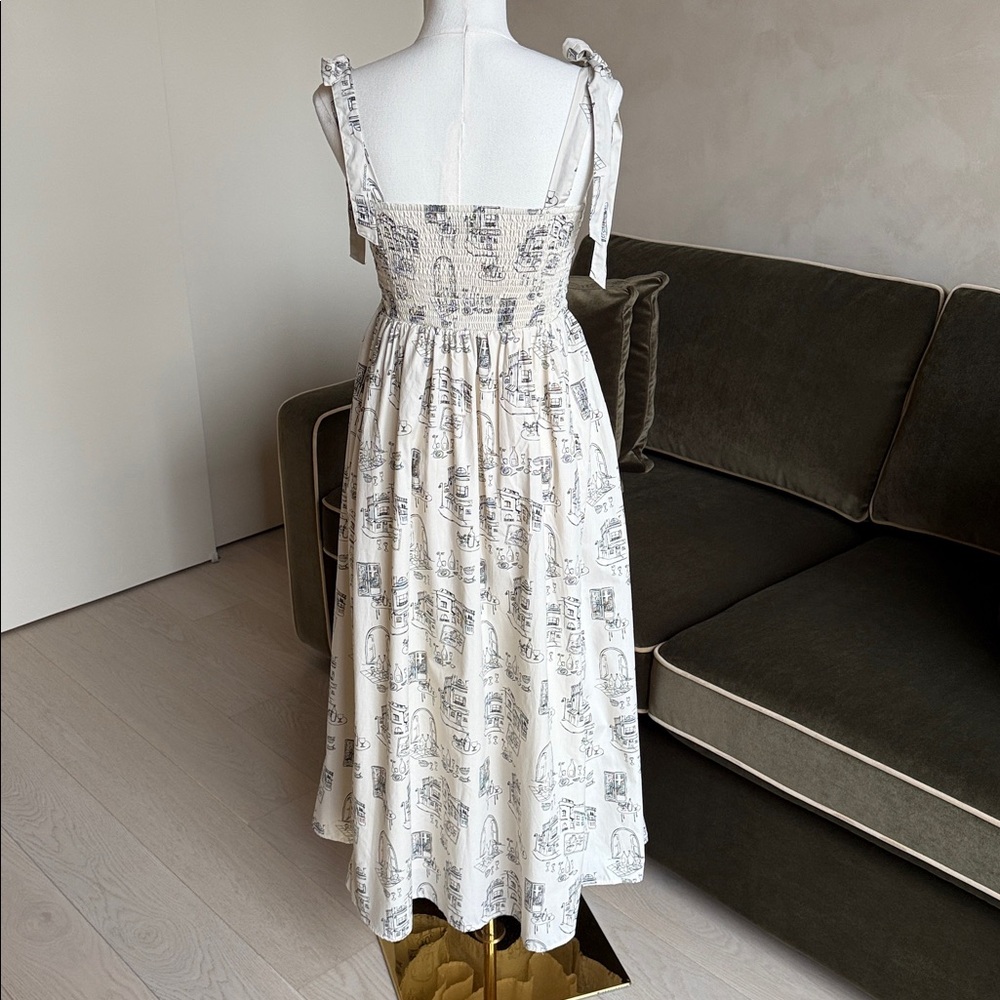 Abercrombie & Fitch Cheers to Capri Italy Printed Dress Midi Size XSP Petite - Picture 5 of 13